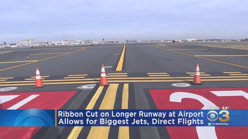 photo of the new runway at PHL